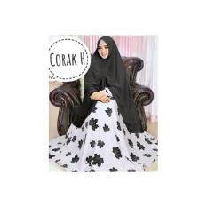 BenOlshop Gamis Syari Maple Autum Warna Putih Dengan Khimar