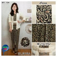 BenOlshop Stelan Kebaya Kutubaru Kombinasi Cream