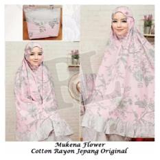 BenOlshop Stelan Mukena Dewasa Flow Abu - Pink