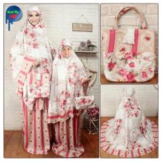 BenOshop Couple Set Mukena Mom N Kids Katun Adem Samantha Red