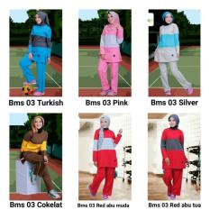 Best seller setelan olahraga anak muslim senam lari syar'i baju celana training Termurah