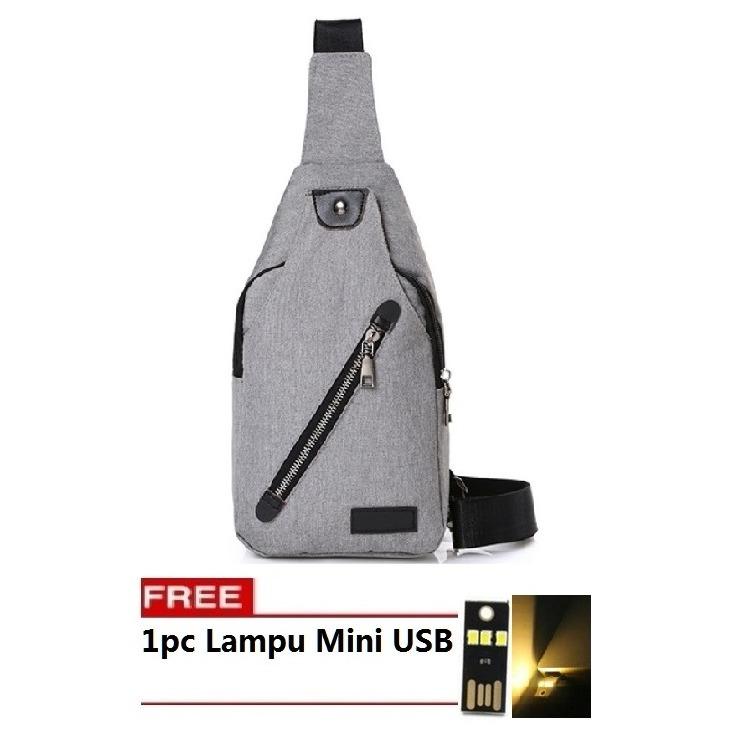 BEST Tas Selempang Bahu #032 Sling Bag Cross Body Chest Pack FREE LAMPU MINI