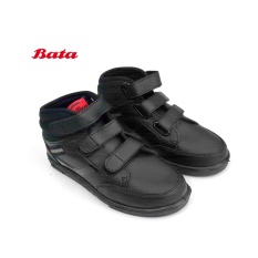 B.FIRST Sepatu Sekolah Anak Laki-laki Boots Kreket 6008 Hitam Polos