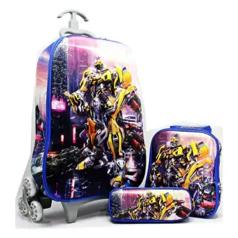... 3D Timbul Import Hard Cover Tas Anak Sekolah BGC Transformer Bumble Bee vs Optimus Prime Koper