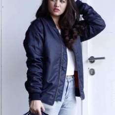 BHL JAKET BOMBER WANITA / PRIA PARASIT - NAVY