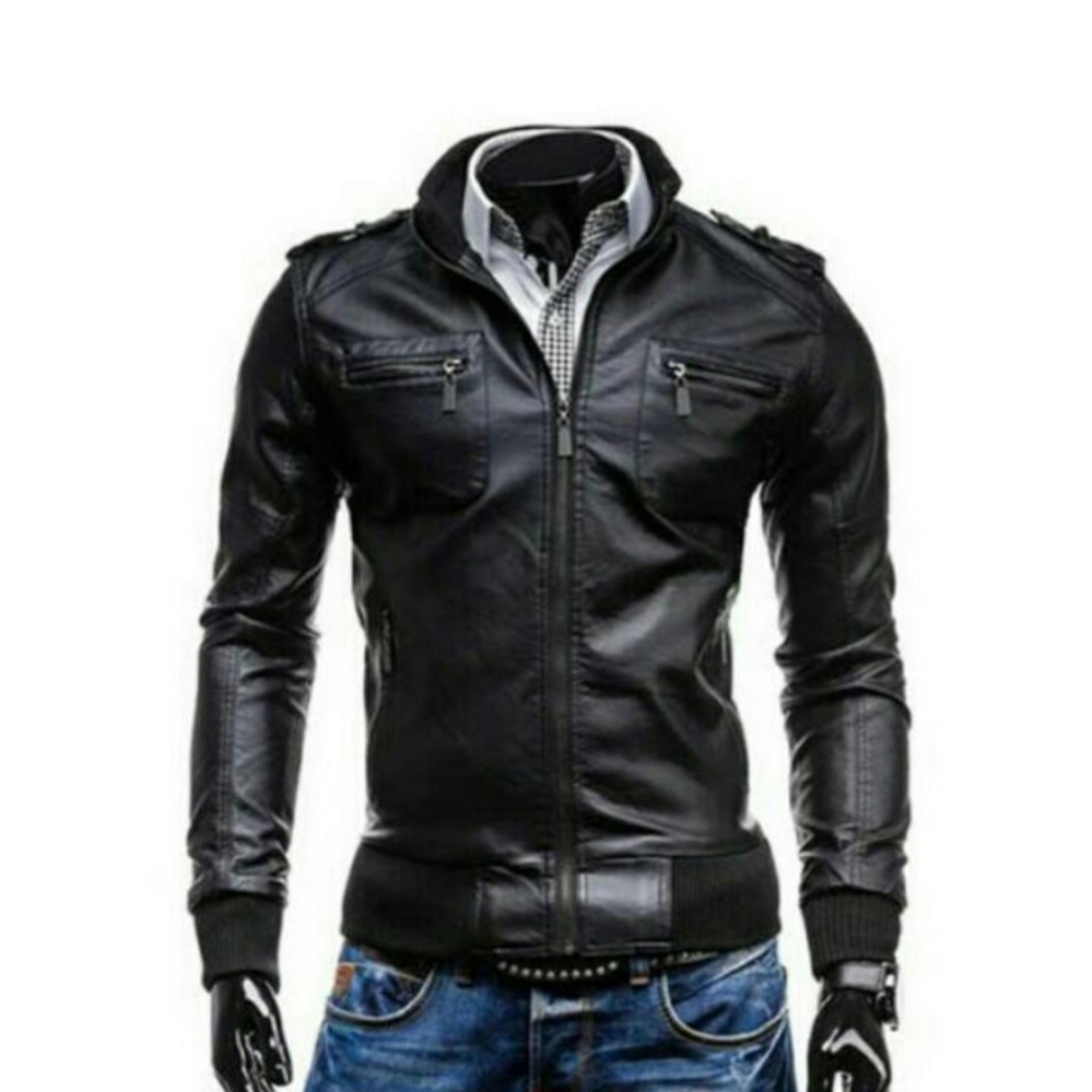 Bhl Jaket Kulit Pria Eksklusif- Black'[Hitam]'