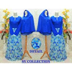 BIG SALE QUEEN Baju Muslim Certy Polos Baju Baju Muslim Agatha Syari Biru