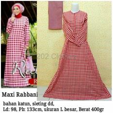 BIG SALE QUEEN Maxi Dress Katun Baju Muslim Rabbani
