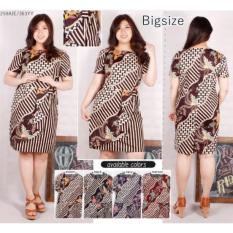 Bigsize Dress Batik Jumbo Dress Batik Big size Baju Terusan 363YY