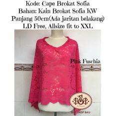 BILY SHOP BALI Atasan Outer Luaran Cape Brukat Brokat Sofia Pink Fuschia