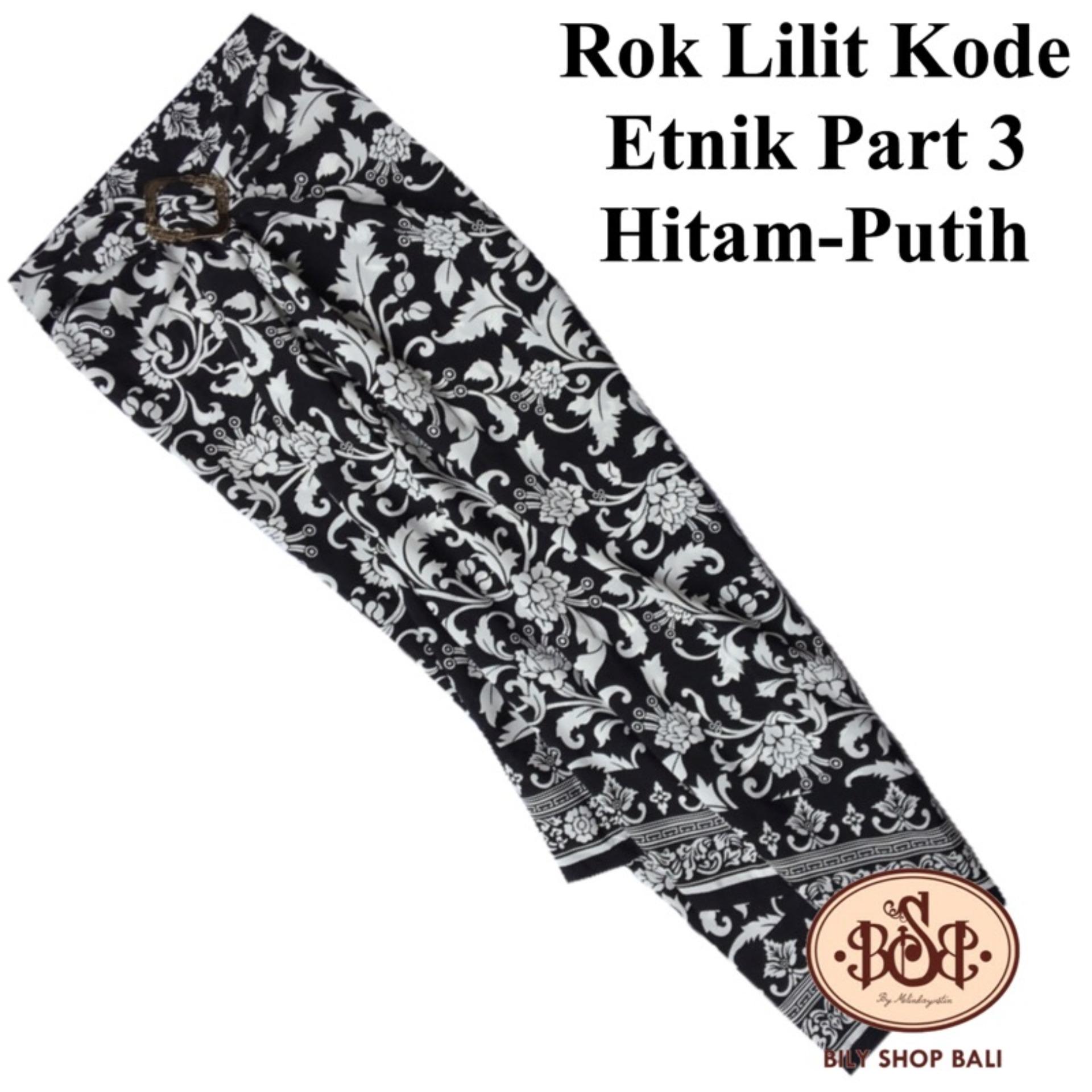BILY SHOP BALI Rok Lilit Kain Kode Etnik Part 3 Hitam-Putih