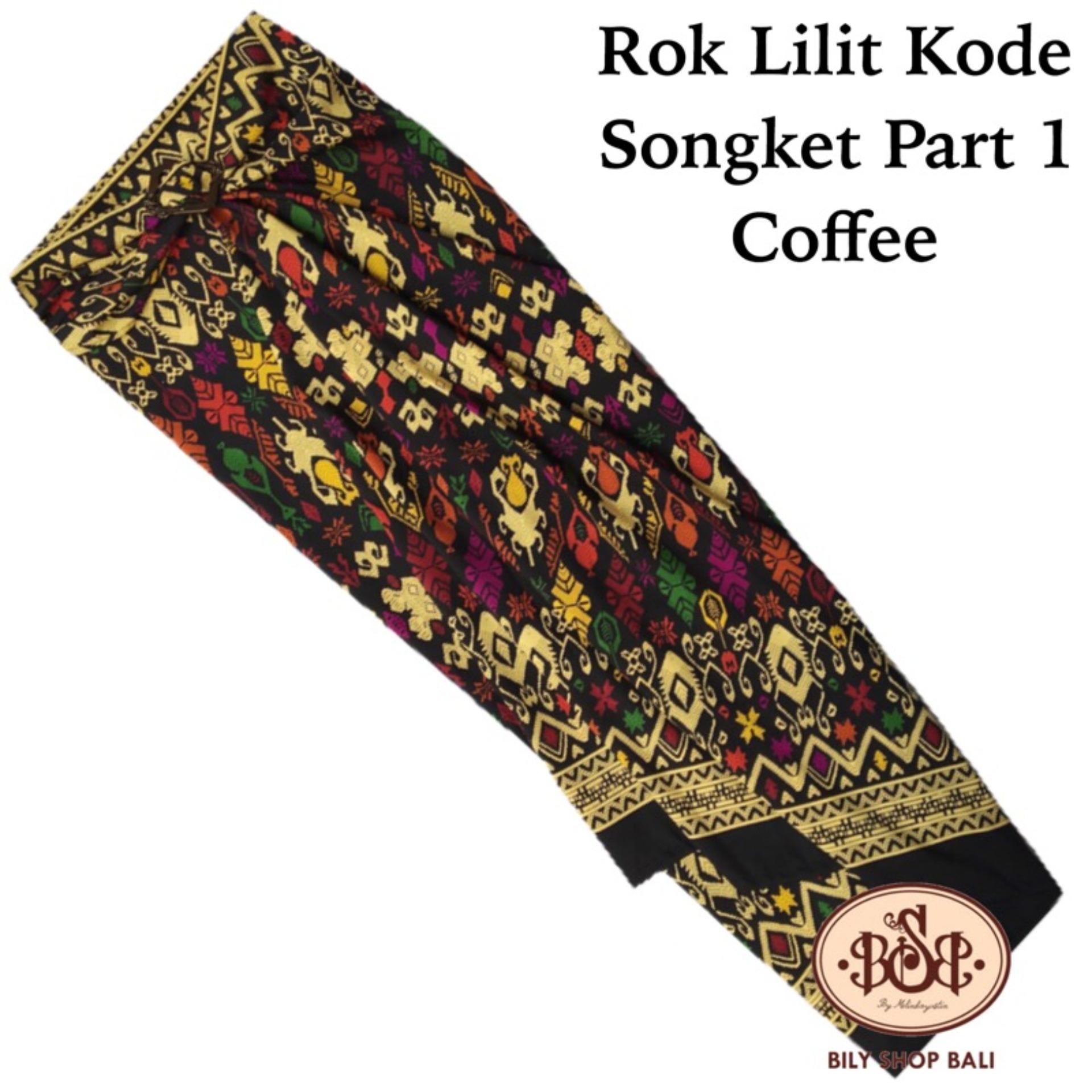 BILY SHOP BALI Rok Lilit Kain Kode Songket Part 1 Coffee