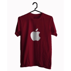 BKSPC - Kaos / T-shirt Apple - Pria dan Wanita - Merah Maroon