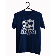 BKSPC Kaos VESPA CLASSIC Pria dan Wanita - Biru Dongker