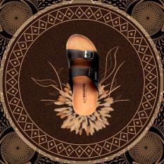 Black Brown Birkenstock Arizona Sandal / Sendal Flat Kulit Hitam Coklat Birkenstock Arizona Premium