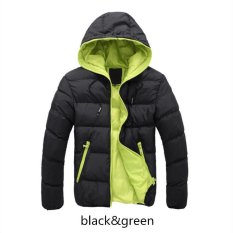 Hitam Hijau Pria Jaket Bulu Angsa Sambatan 2017 Baru Tiba Musim Gugur Jaket Bulu Halus Musim Dingin Berkerudung Jaket Musim Dingin untuk Pria Fashion Mens Bersama Pakaian Mantel Ukuran Lebih- internasional