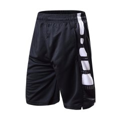 Black/White Two Tone Kinerja Latihan Shorts Pria Kobe Basketball Shorts dengan Kantong Samping-Intl