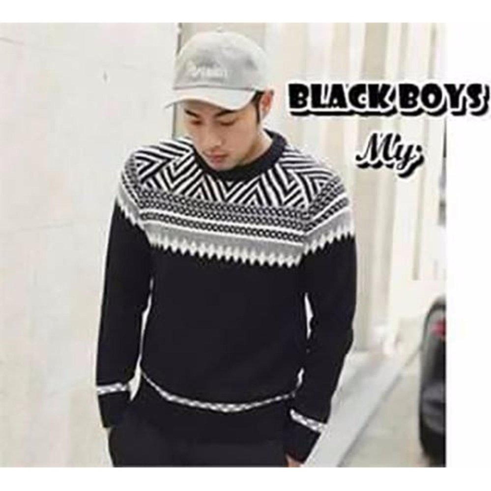 sweater pria Blackboys rajut tebal