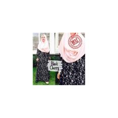 Gamis katun jepang ori jepan desain motif black cerry