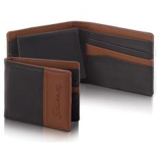 Blackkelly LDY 688 Dompet Lipat Pria - Pu-Pvc - Simple Dan Keren(Hitam Coklat)
