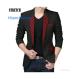Blazer Pria  / Jas Casual Pria Style Warna Hitam List Maroon