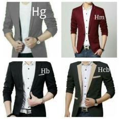 Blezer Hugo Bleck. ) Pakaian Pria Blezer Katun Stretch Bleck