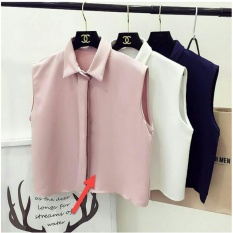LFS Blouse Wanita Rompi Tanpa Lengan / Cardigan Sleeveless / Baju Lebaran / Blouse Formal Kasuan Santai (KW 020) NR D30 - Peach D3C
