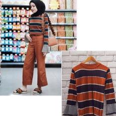 Blouse Fashion Wanita Rajut-Blaster Trumpet - Blouse Rajut