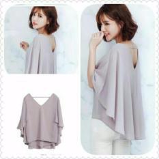 Vanessa Blouse fashion kerja / Blouse Lengan terompet ruffle/ Blouse Kotak Polos Cewek / Hem Kemeja Baju Wanita Fashion Bangkok / Blus Korean Style / Blouse Wanita Modern / blus formal / blus pesta
