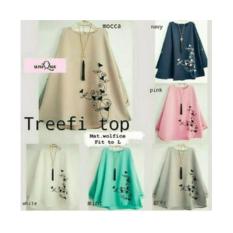 BLOUSE WANITA MUSLIM TUNIK TREEFI TOP MODEL BAJU BUSANA MUSLIM MODERN