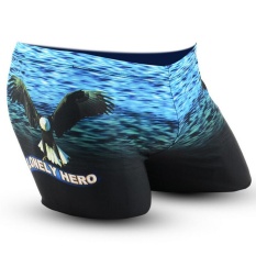 Blue Sea Flying Eagle Dewasa Pria Pria Swimming Suit Swimwear Swim Pool Celana Boxer Shorts Briefs Trunks Baju Renang Memakai Pakaian Renang -Intl