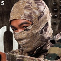 Bluelans® Ketat Kamuflase Balaclava Berburu Luar Ruangan Perlindungan Penuh Wajah Leher Masker 5-Intl
