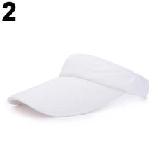 Bluelans®Wanita Dapat Disesuaikan Polos Jaring Olahraga Topi Berpeneduh (Putih)-Intl