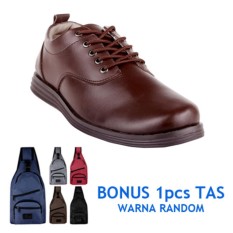 Blues Footwear Sepatu Pria Kasual 02 - Cokelat - Bonus Tas