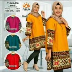 Blus Muslimah Batik Cocok Buat Yang Gemuk - Lingkar Dada 120cm - Bahan Katun Asli
