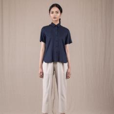 BLZR.ID BLOUSE WANITA AVA TOP NAVY BLUE