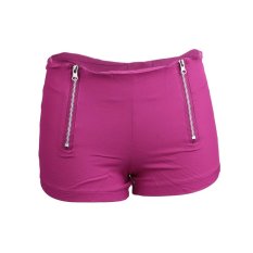 Boboky Baik Pinggang Tengah Celana Denim Wanita Warna Permen Jin Pendek Wanita Jeans Pelangsing S Mawar Merah BOW2VD (Warna: Sebagai Gambar Pertama) -Intl