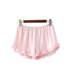 Boboky Summer Beach Ruffle Shorts Wanita Pink Sport Menjalankan Seluar Pendek Pinggang Tinggi untuk Anak Remaja Pakaian BOOZTI (Warna: Seperti Gambar Pertama)-Intl