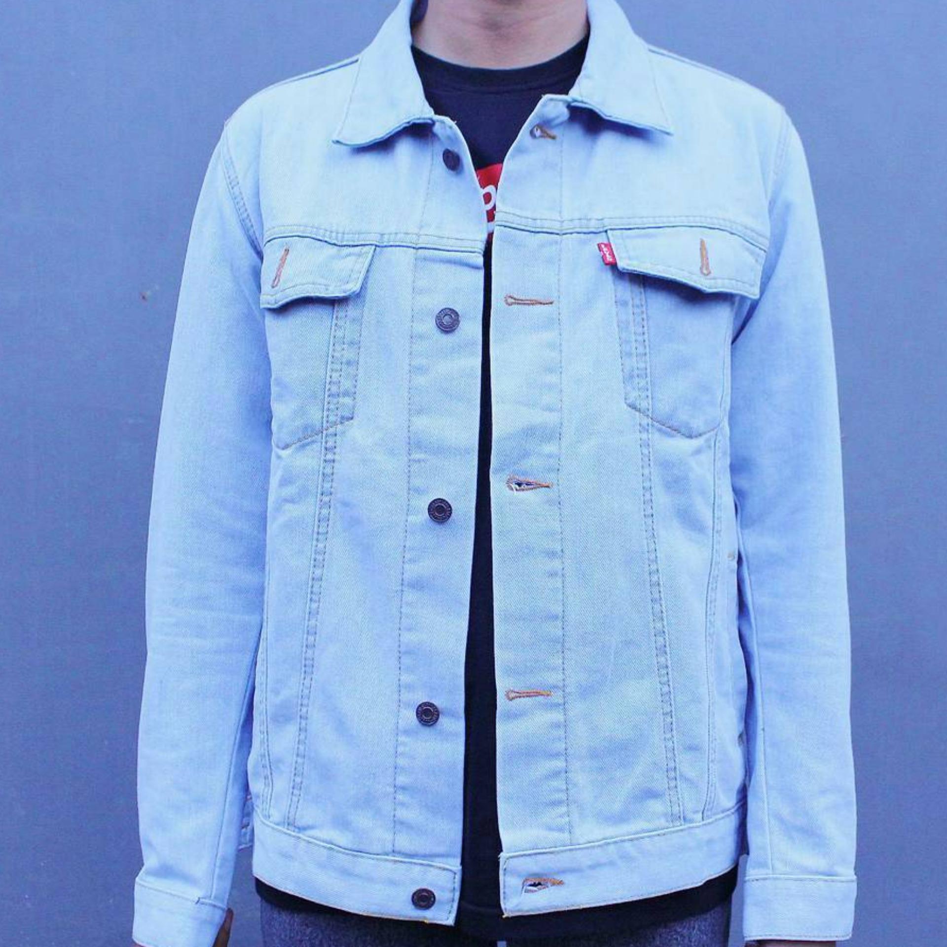 Bohel Jaket Jeans Denim Pria - [BIRUMUDA] Bioblitz Light