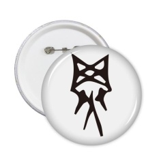 Tulang Prasasti Cina Nama Karakter Luo ROUND Pins Lencana Tombol Pakaian Dekorasi Hadiah 5 Pcs-Intl