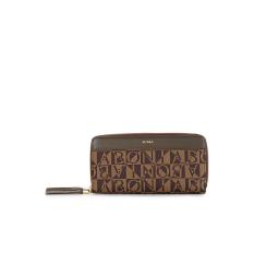 Bonia Bronze Monogram Zip Purse