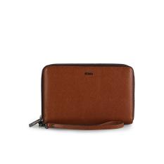 Bonia Brown Long Zip Purse