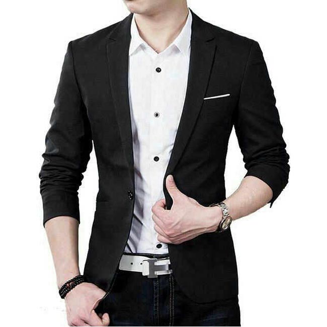 Bosbaju Blazer jas Pria Cool Hitam - Size S