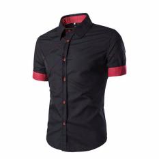 Bosbaju Kemeja Lengan Pendek Xman - Black