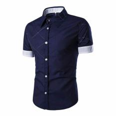 Bosbaju Kemeja Lengan Pendek Xman - Navy