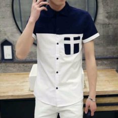 Bosbaju Kemeja Pria Luke -Lengan Pendek - White
