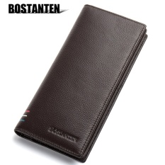 Bostanten Pria Kulit Sapi Asli Pria Dompet Panjang Bisnis Pria Tinggi Dompet Kapasitas Multi Kartu Dompet Panjang Dompet Clutch (Beli Satu Dapat Satu Freebie) -Intl