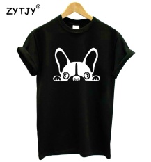 Boston Terrier Anjing Cetak Wanita Kaus Katun Kasual Lucu Kaus untuk Gadis Atasan Kaos Hipster Tumblr Jatuh Kapal HH-46 -Internasional