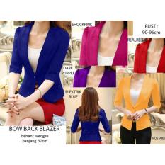 Bow Back Blazer Blazer Wanita Trendy