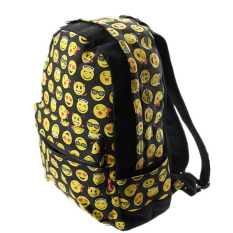 Boys Girls Smiley Fangirl Emoji Ransel Lucu Satchel Bahu Tas Schoolbag Black